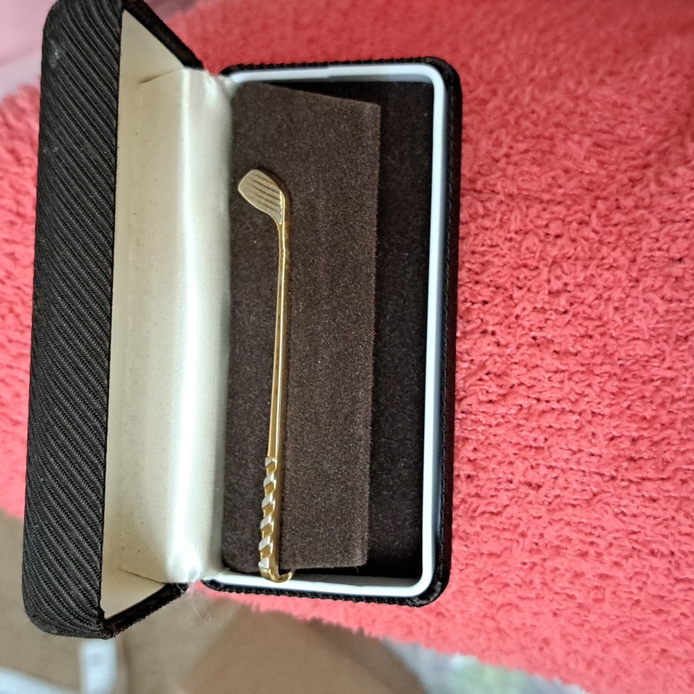 SWANK Golf Club Money Clip in Two-Tone Stainless Steel w Box Vintage